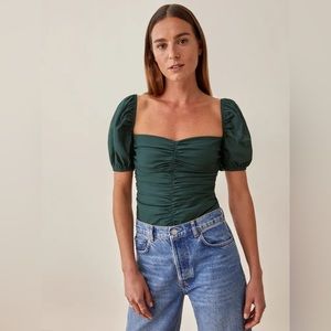 Reformation Radish Top in Green